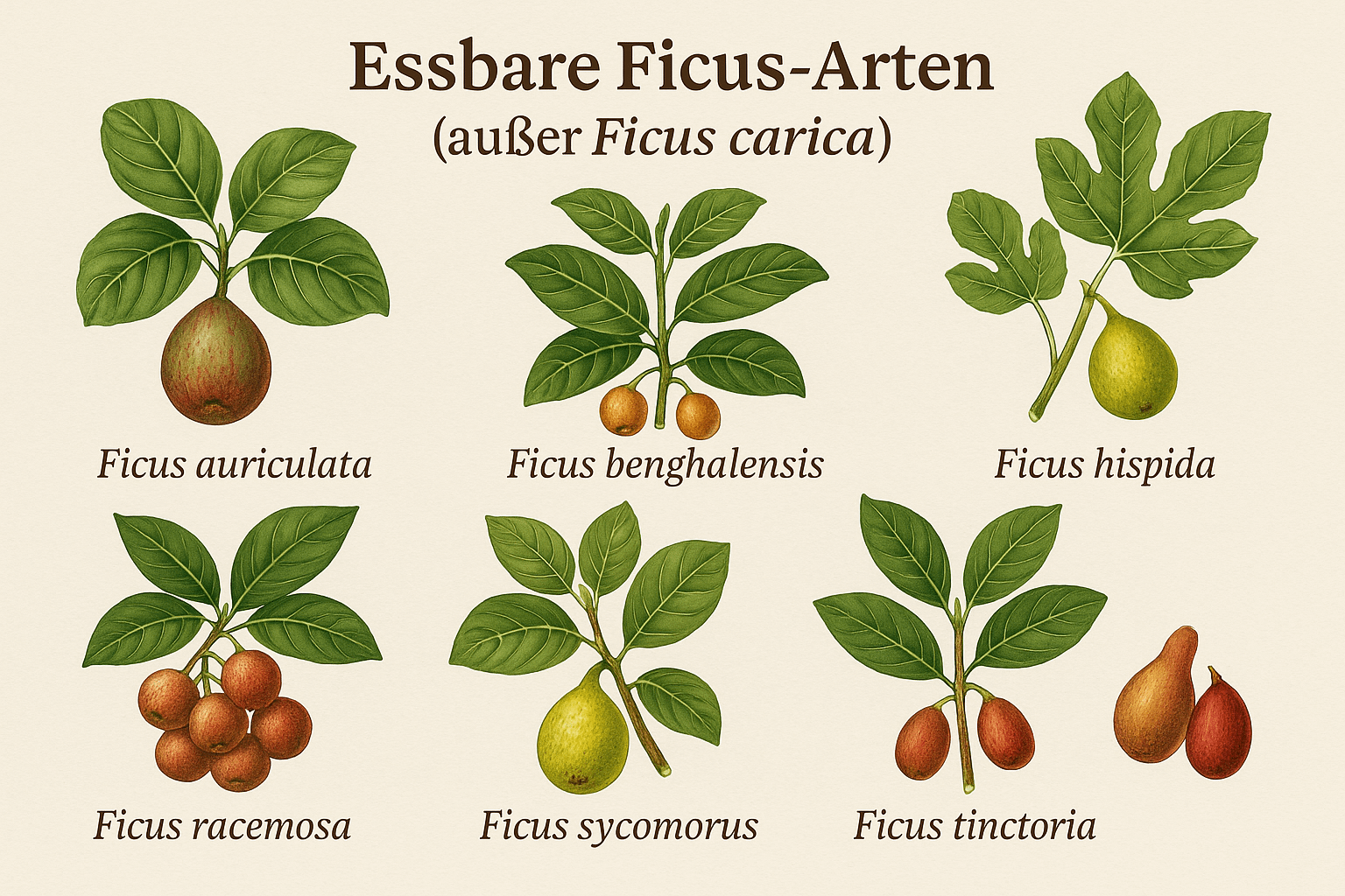 Essbare ficus arten